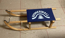 Schlitten Holz, mit Metallverstärkung, mit Sitzfläche & Seil, neuwertig