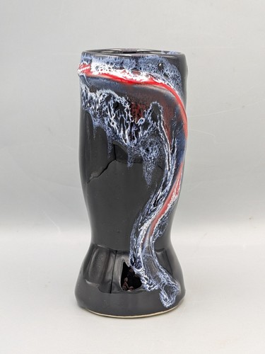 Vallauris keramik vase schwarz - vase,