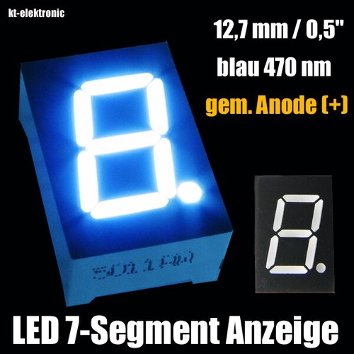 Led segment anzeige - anzeige, blau