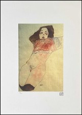 EGON SCHIELE * Girl with ... * 50 x 70 cm * signed lithograph * limited # 36/200