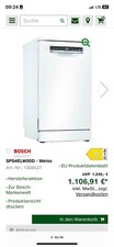 bosch spülmaschine 45 cm freistehend, weiß wie neu 