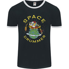 Space Drummer Drumming Astronaut Drum Herren Ringer T-Shirt FotL