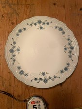 Runder Servierteller Blaue Blumen Von Bavaria Porzellan Germany Wunsiedel 