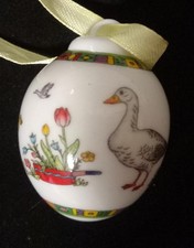 Hutschenreuther Porzellan Mini Ei Frühlingswiese * Gänse * Geese Oche Ganzen OVP