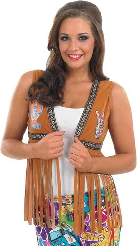 Braune hippie weste für damen - braune,