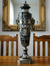 Deckelvase Porzellan Bronze