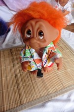 VINTAGE DAM Troll  DÄNEMARK  TOURIST FOTOGRAPH FIGUR PUPPE  DOLL 23 cm