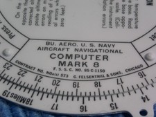 Rechenscheibe  Felsenthal & Sons  US Navy Flugzeugnavigationscomputer Mark 8