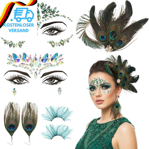 Damen pfauenfedern haarschmuck - damen,
