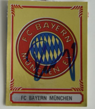 Panini Bundesliga 1984, Karl-Heinz Rummenigge, Bayern München, Wappen, signiert
