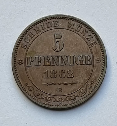 Sachsen pfennig 1862 - 1862, b