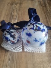 2  Eisch  Glaskugeln, mundgeblasen-Vitrinenstücke