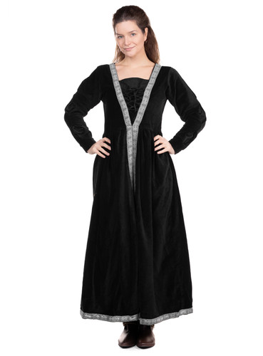 Zauberin samtkleid dunkelrot - zauberin,