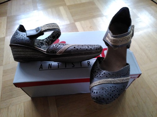 Pumps grau leder - grau, leder/textil