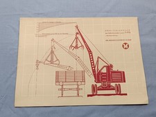 Prospekt Arbeitsdiagramm des Selbstfahrenden Laders T172 Bagger DDR VEB Weimar