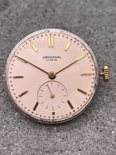 #1574 UNIVERSAL GENEVE 255 HANDAUFZUG UHRWERK SUBSECOND MOVEMENT MECHANISM