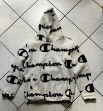Champion Teddyfleece Kapuzenpullover Pullover mit Kapuze beige Größe S