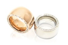 Edelstahlring Damen mit Stein