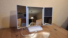 Schminkspiegel mit LED-Beleuchtung und Touchscreen Vergrößerung 1X/2X/3X Dreh...