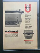 Underwood Schreibmaschine Raphael Original 1961 Vintage Advert Werbung Reklame
