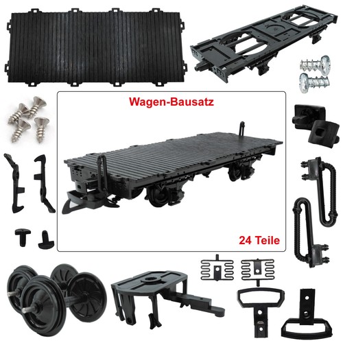 Flachwagen schwarz als