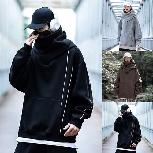 Herren hoodie rollkragen - hoodie,