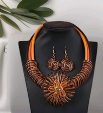 SCHMUCK-Set gigantischer Barock Opulent Polychrom Modeschmuck 