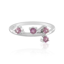 Cavill Malaya Granat Ring Damen 0,457ct Silber 925 Platinierung Rosa