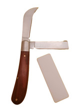 Veredelungsset 2-Klingen Veredelungsmesser mit Schleifstein im Set Okuliermesser