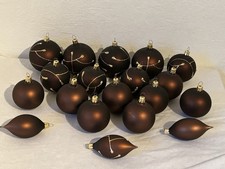 19er Set Kugeln Braun Deko