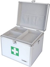 HMF Alu Medizinkoffer Erste Hilfe Koffer silber Arzneikoffer Aluminiumkoffe 02