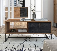 Couchtisch Dark Wohnzimmertisch 104x68cm ribbeck eiche black stone (17108)