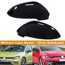 2x Spiegelkappen Außenspiegel Glanz Schwarz Für VW Golf 8 VIII Variant Limousine