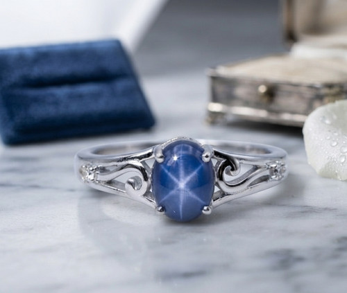 Hübscher blauer stern - blauer, saphir