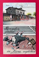 AK HERNE 1917 Bahnhof mit