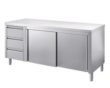 Arbeitsschrank mit Schubladen ALLE GRÖßEN Gastroschrank Edelstahlschrank Schrank