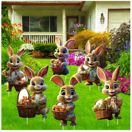 Osterhasen gartenstecker - osterhasen,
