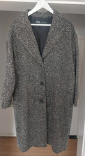 Damen Mantel Zara Gr.M oversize schwarz/ weiß Melange
