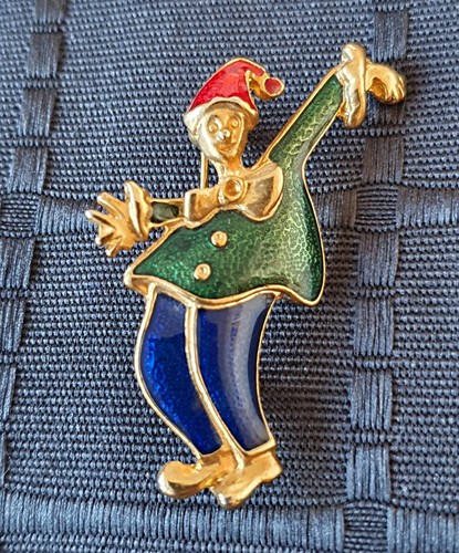 Vintage brosche clown - ,