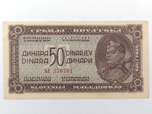 Unc dinara schein 1943 - unc, 50