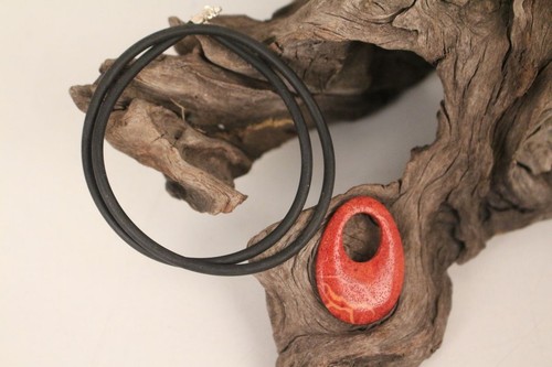 Schaumkoralle collier 925er - schaumkoralle,