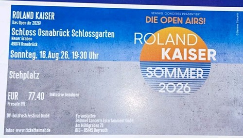 Roland kaiser ticket open - roland, 1