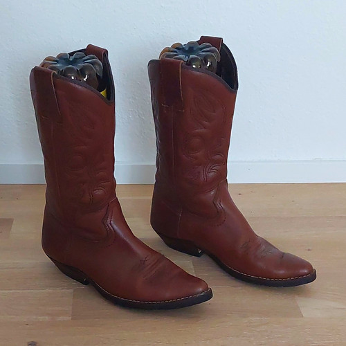 Braune westernstiefel - westernstiefel, /