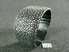 522) Rochenleder Armreif 3 cm Breit verstellbar 17 - 20 cm Stingray Leather