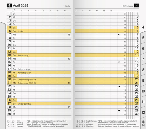 2025 einlage taschenkalender - einlage,