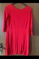 Tolles rotes „ Mango -Shirtkleid „ gefüttert 3/4 Arm Schlicht, Elegant Gr. 38/40