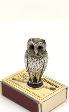 rar ! Antik echt Silber Studentika Siegel Wappen Petschaft Eule Figur Punze Löwe