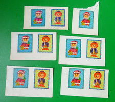 schöne DDR Abziehbilder Schiebebilder Weihnachten Weihnachtsmann Räuchermännchen