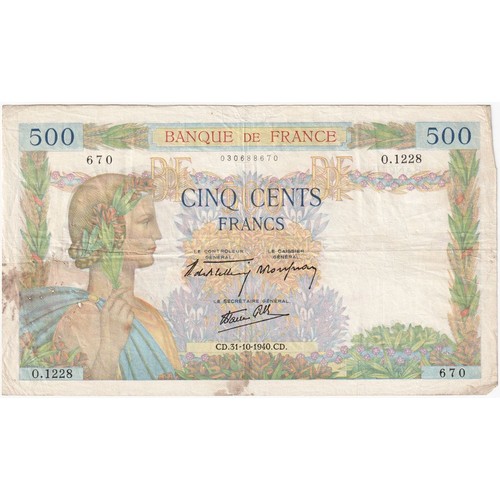 Frankreich 500 francs - francs,, la