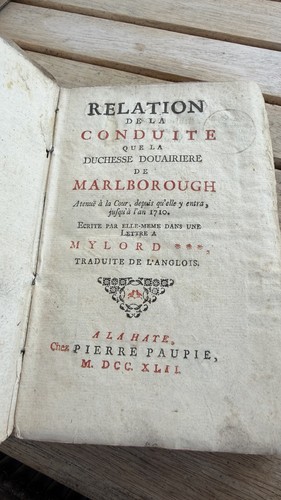 Relation conduite 1742 - de, la